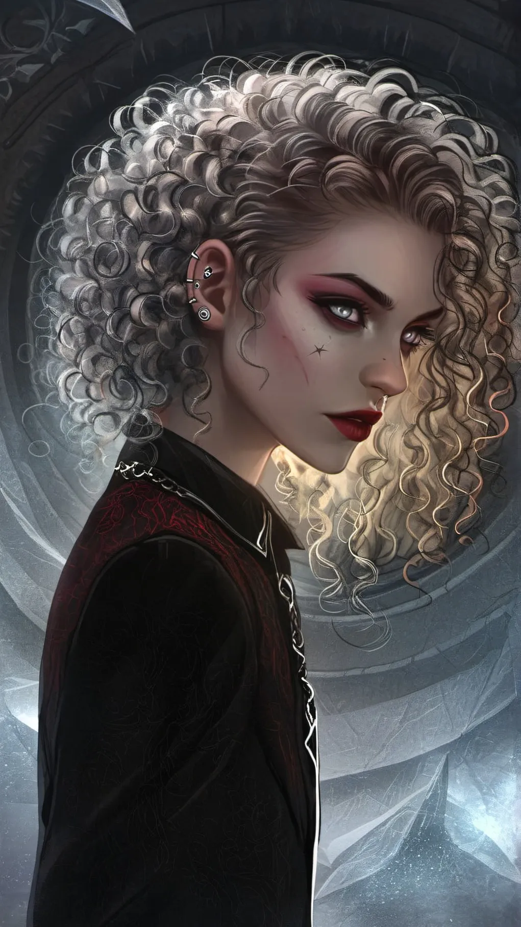 ai character: Primrose Blue background