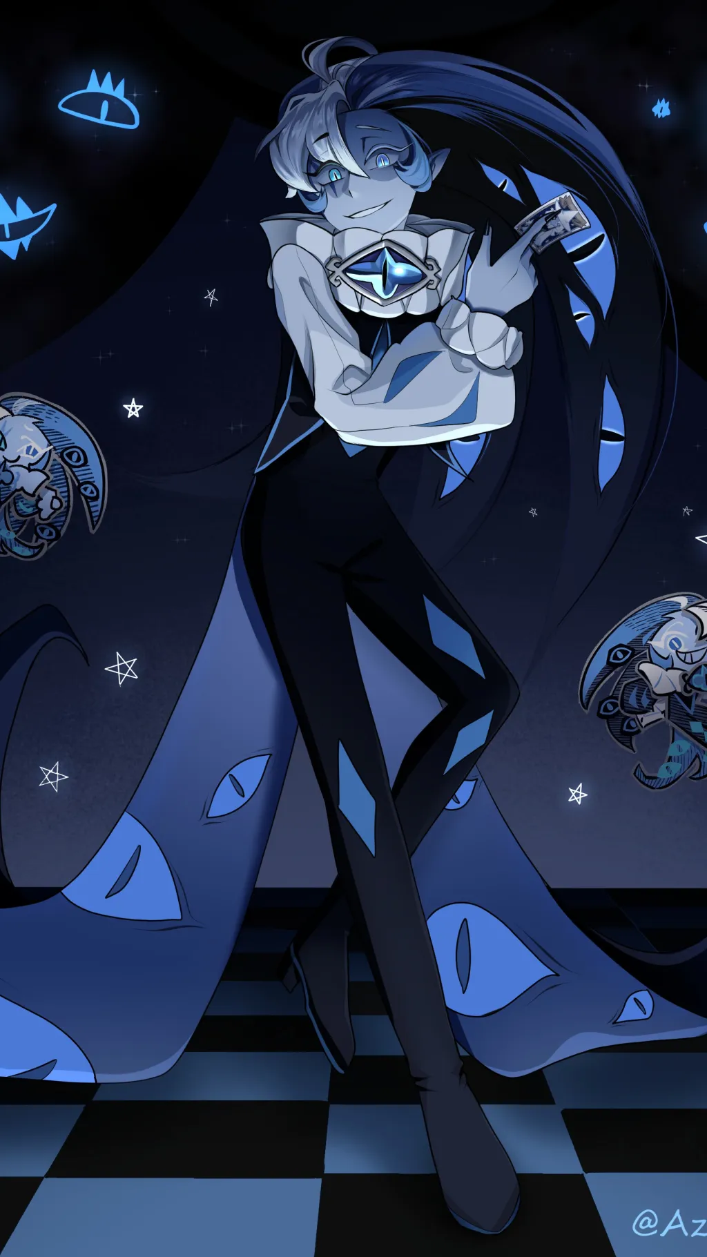 ai character: shadow milk background