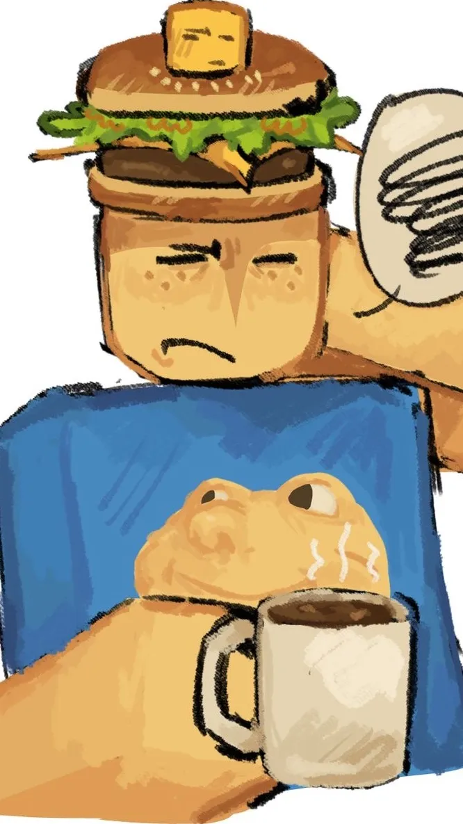 ai character: 🍔 ,07n7, ✨ background