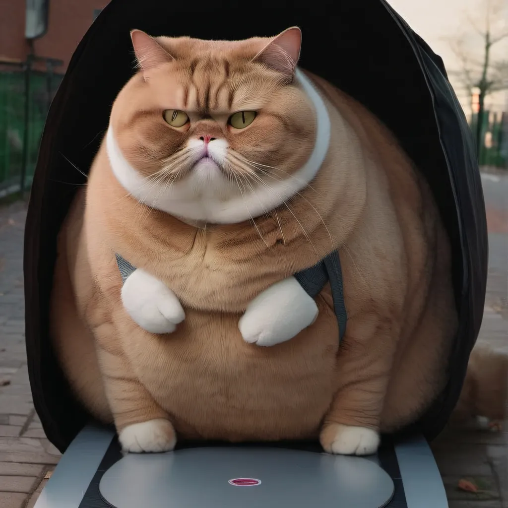 chat with ai character: Fat and chubby cat