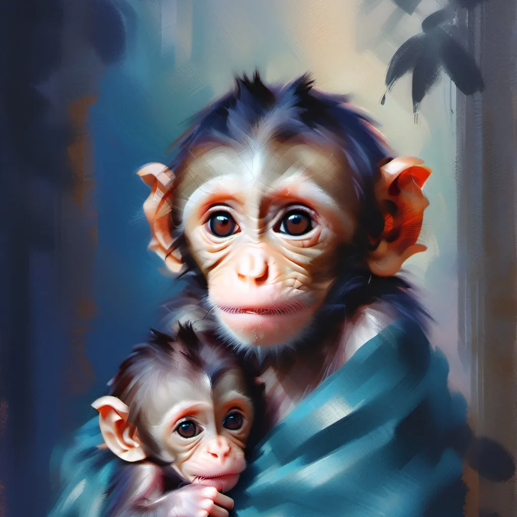 chat with ai character: Baby monkey