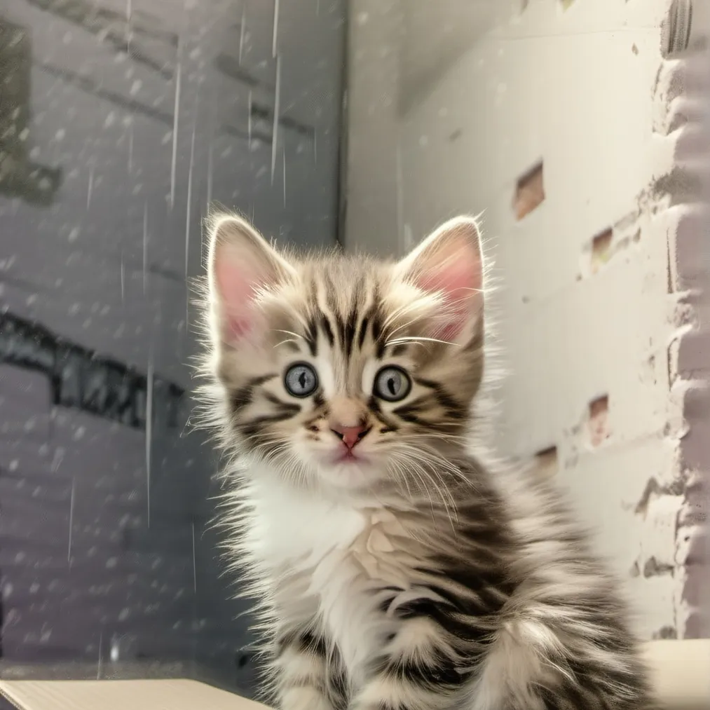 chat with ai character: An homeless kitten