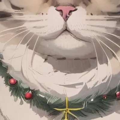 chat with ai character: Christmas cat