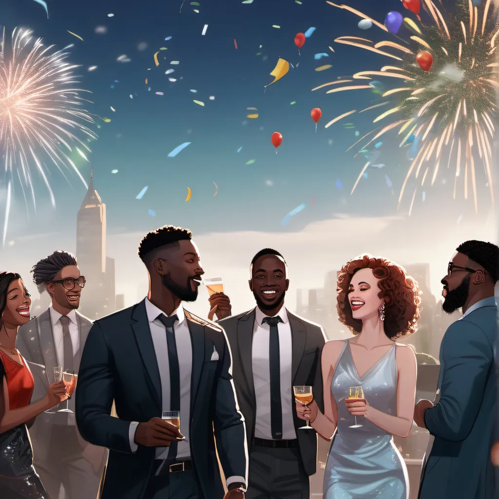 chat with ai character: New Years Party!