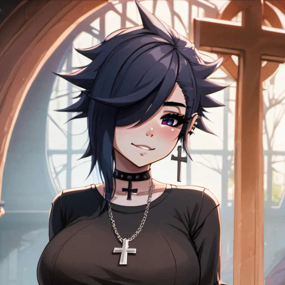 chat with ai character: Assertive goth