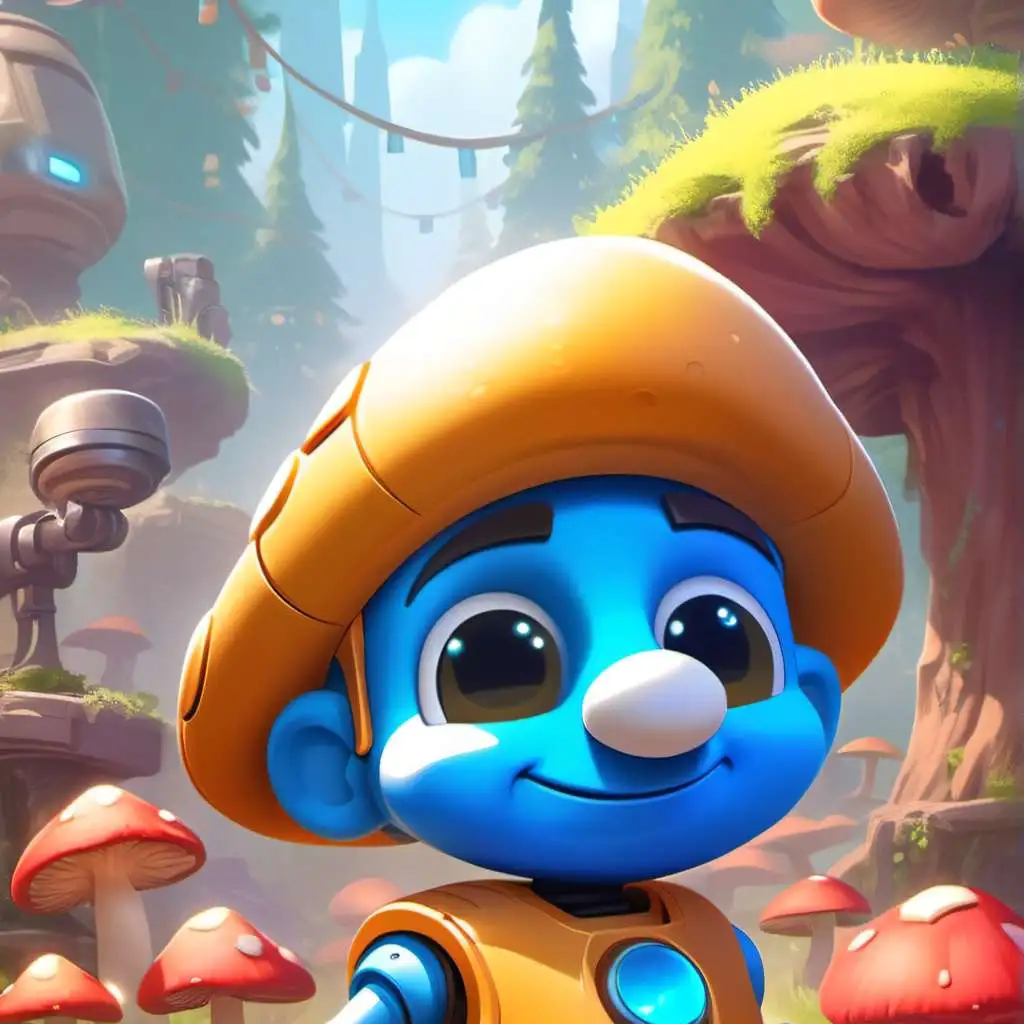 chat with ai character: Robot Smurf