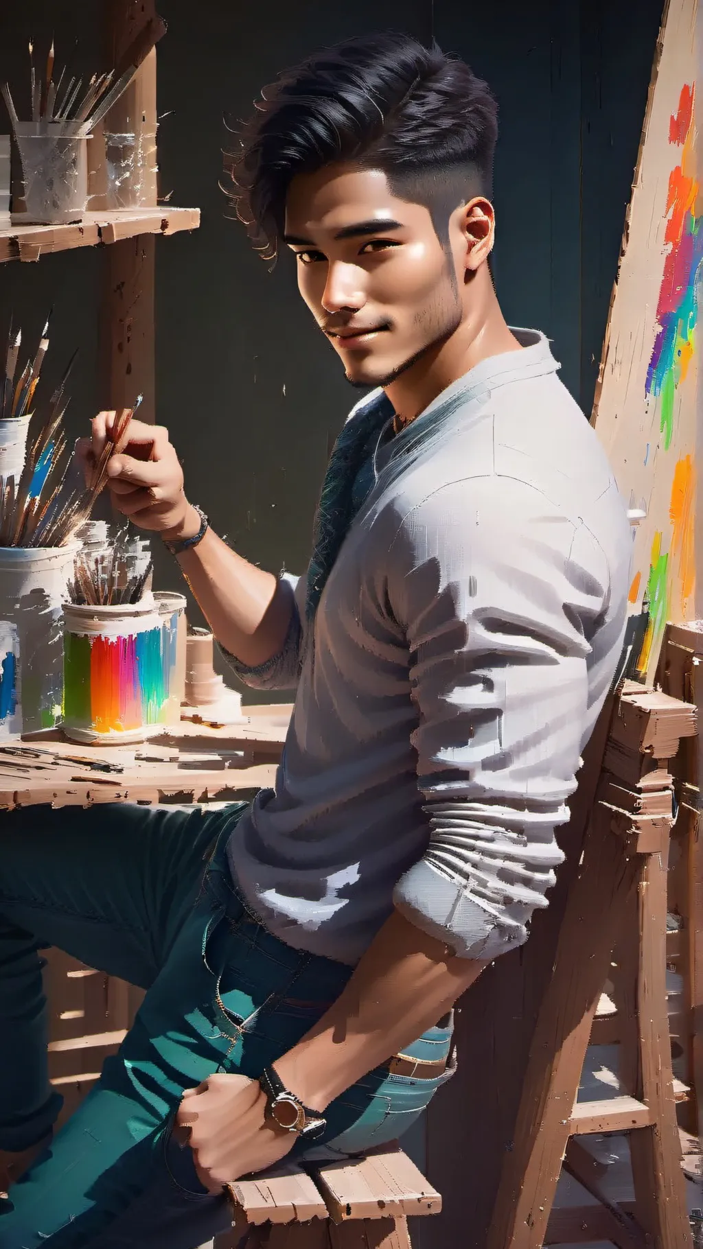 ai character: Mark  Connors background