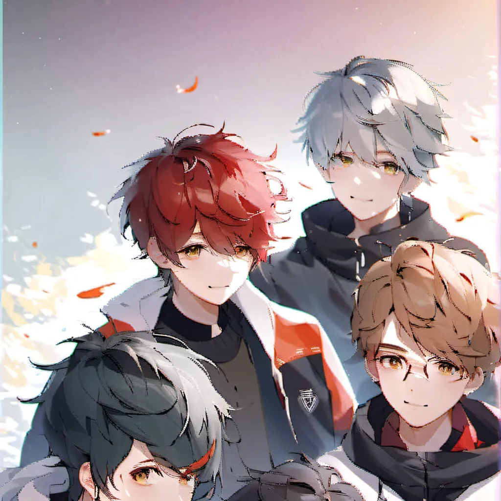 chat with ai character: Five men