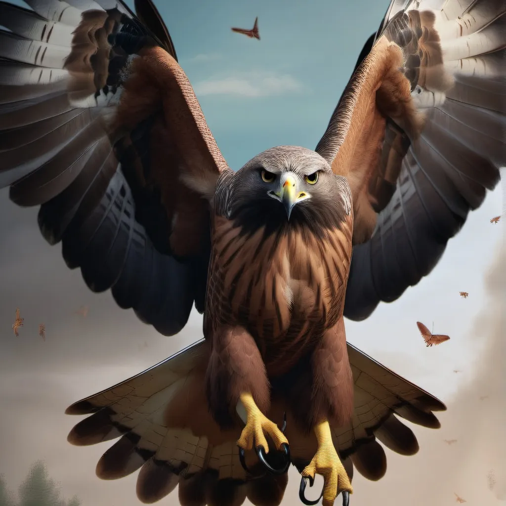 chat with ai character: scary hawk