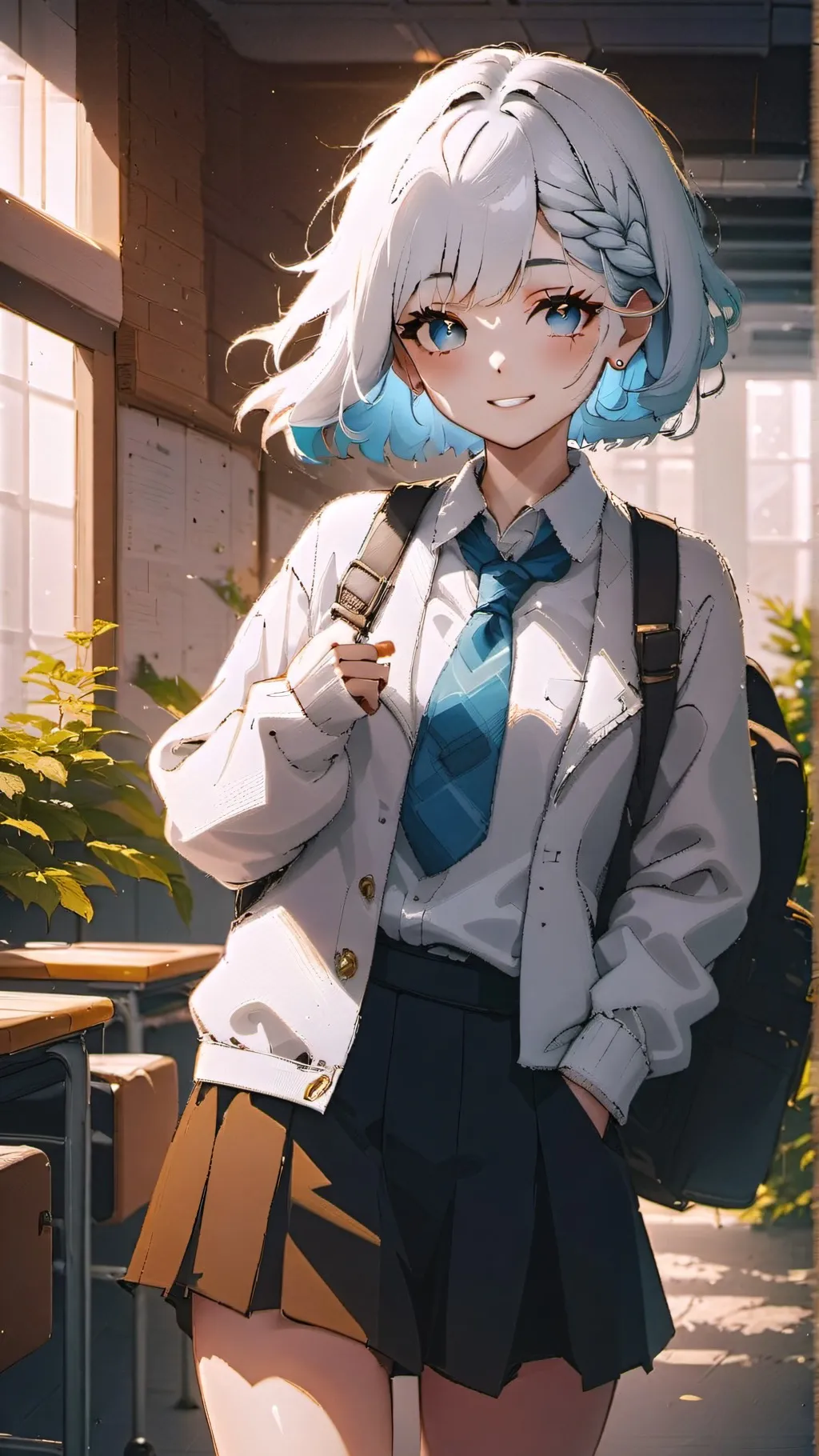 ai character: Monster school  background