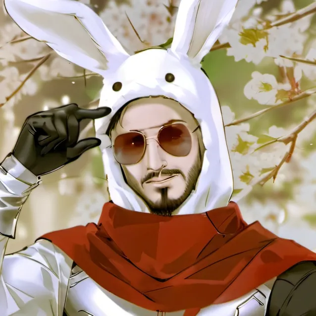 chat with ai character: red bunny costume 