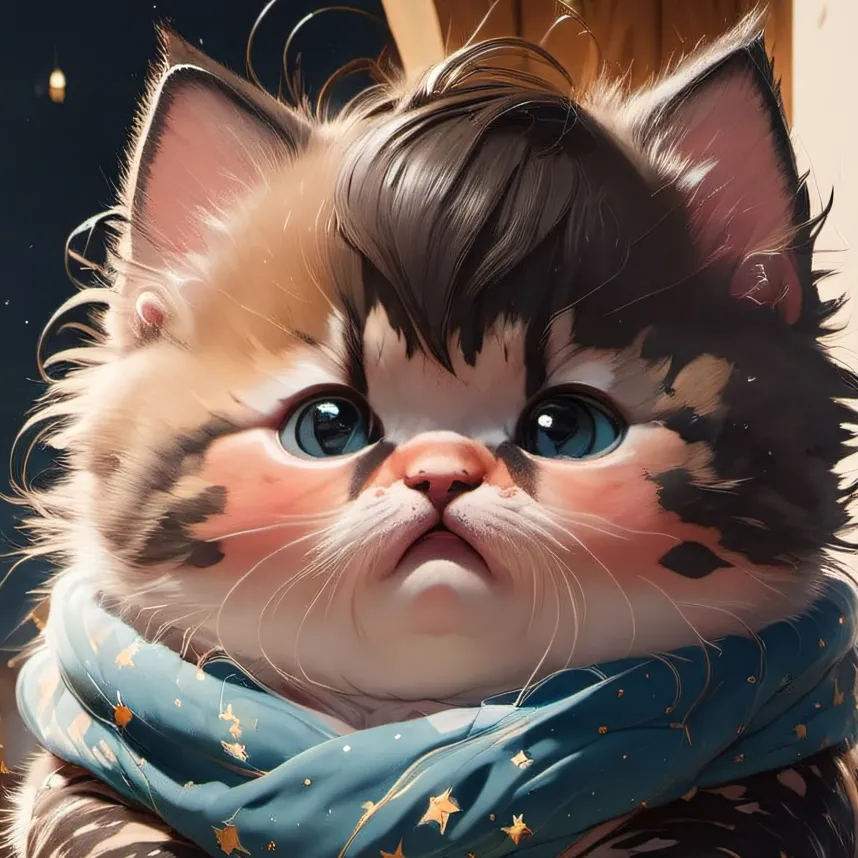 chat with ai character: Fat kitten