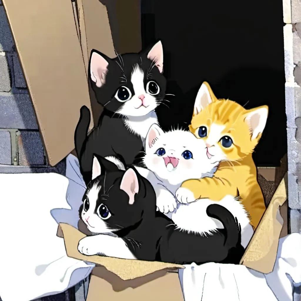 chat with ai character: Newborn kittens