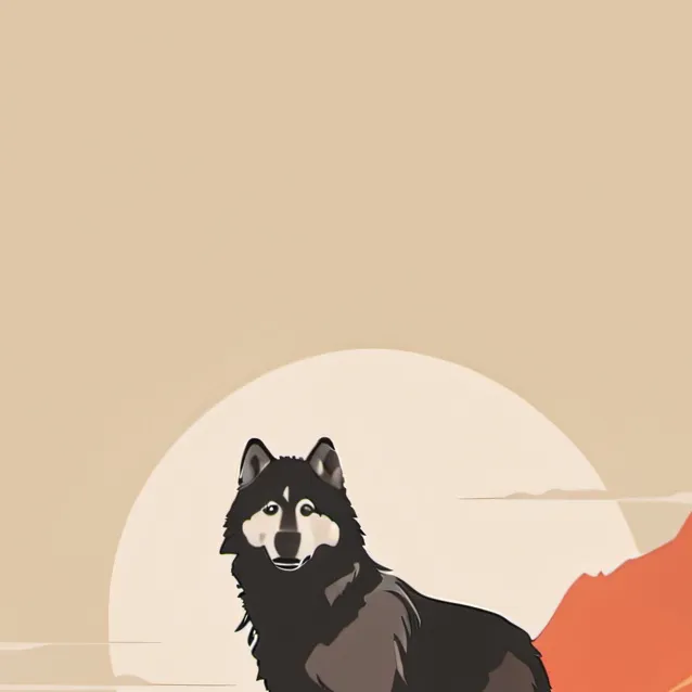 chat with ai character: giant husky