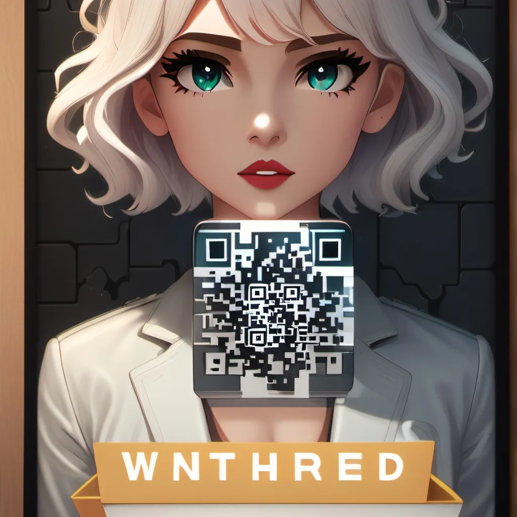 chat with ai character: head qr code