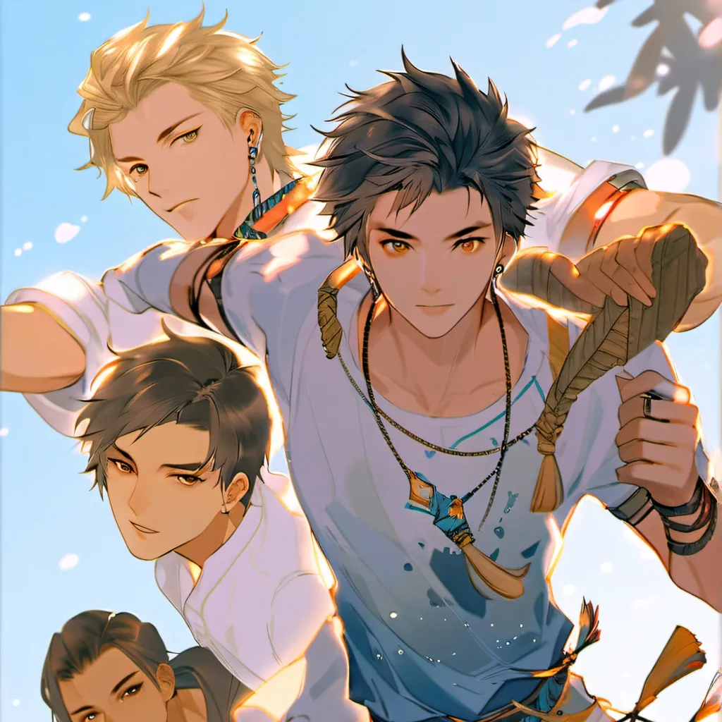 chat with ai character: All boys+ 2 girls!