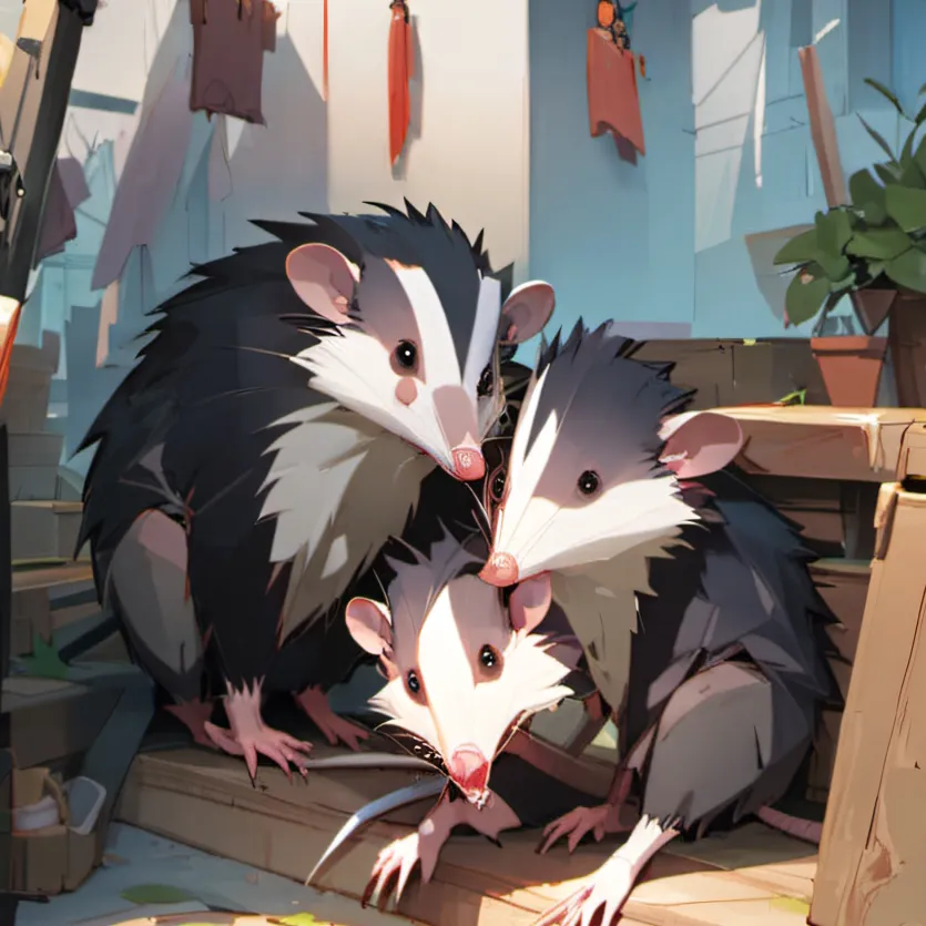 chat with ai character: Opossum family