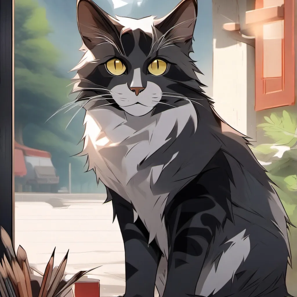 chat with ai character: Artist cat