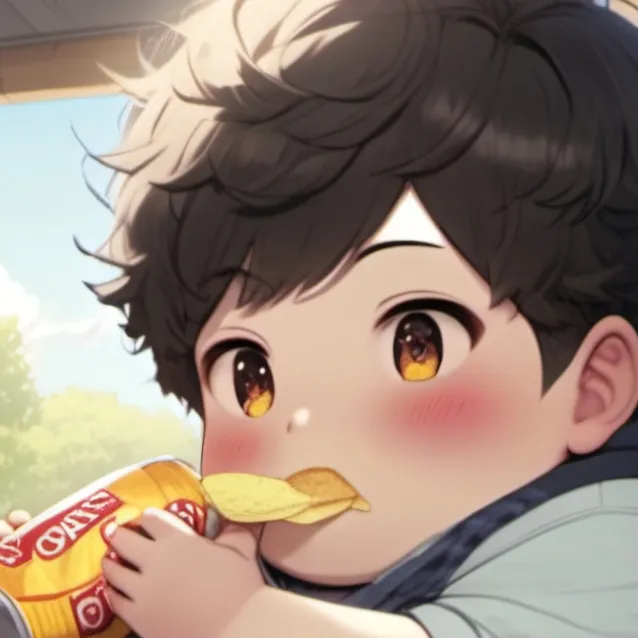 chat with ai character: fat son