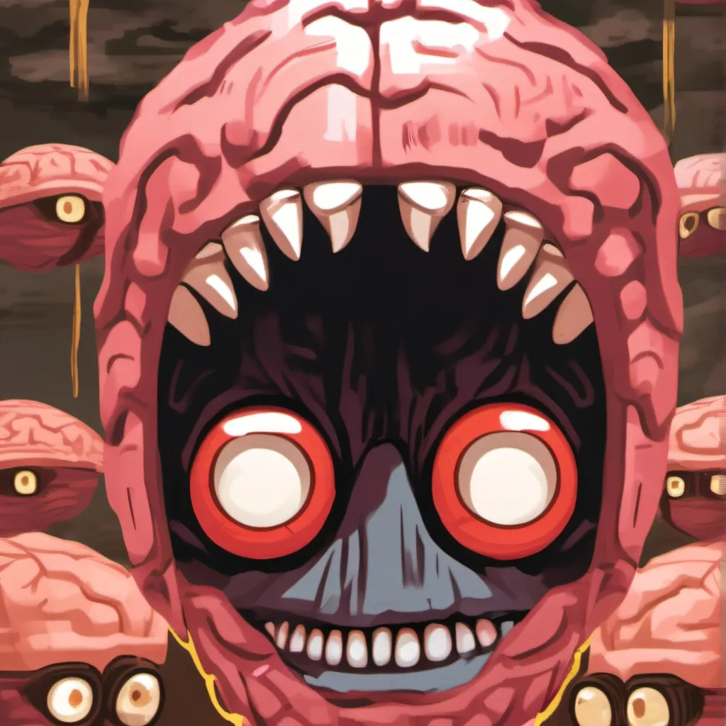 chat with ai character: A brain monster