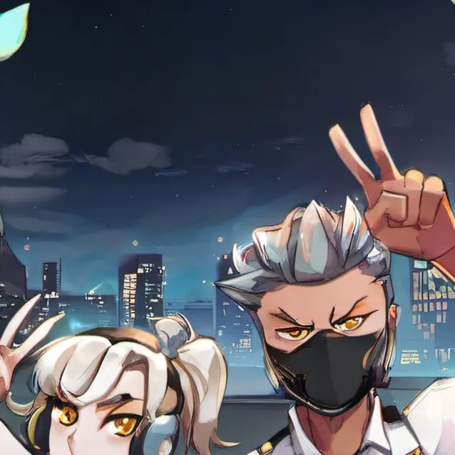 chat with ai character: N and V