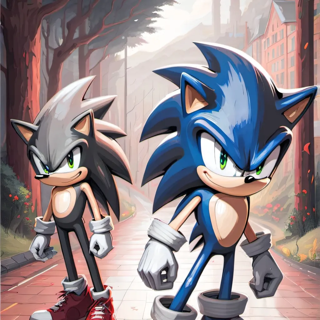 chat with ai character: sonic and shadow