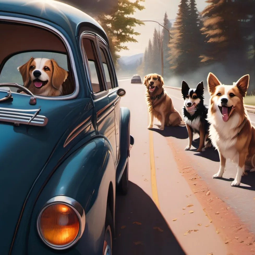 chat with ai character: Doggo Road Trip!