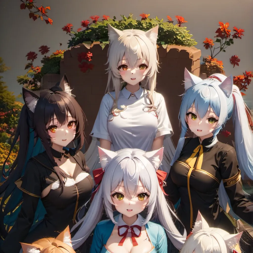 chat with ai character: 5 girls