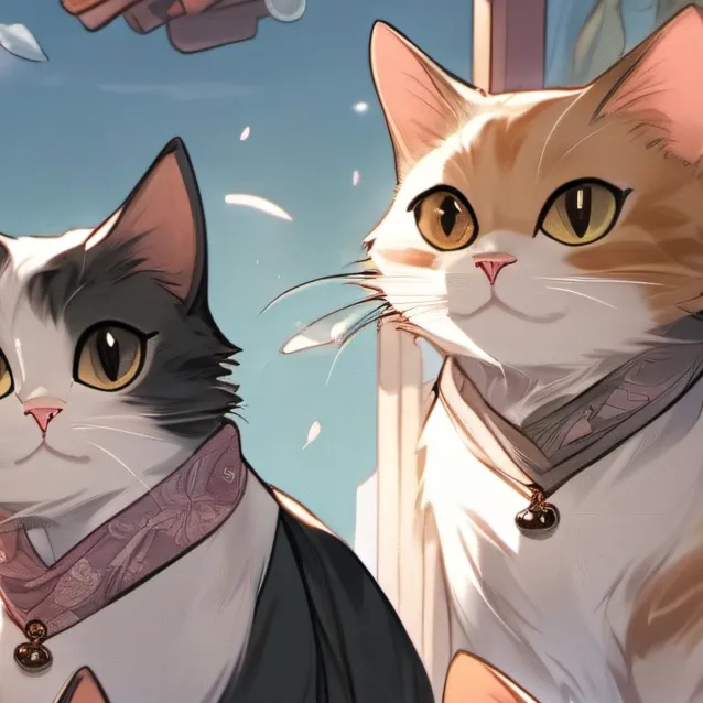 chat with ai character: four cats