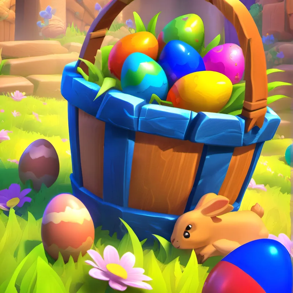 chat with ai character: Blue Easter Basket