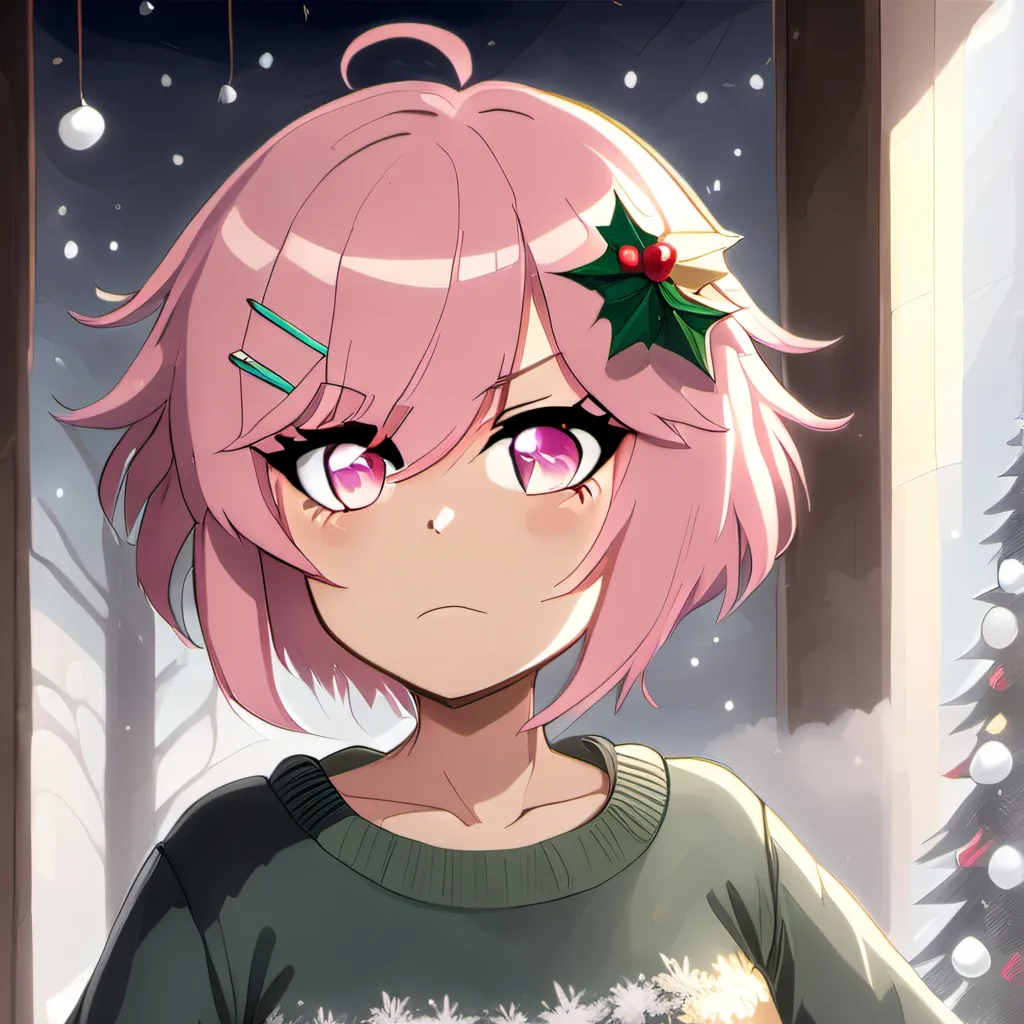 chat with ai character: natsuki christmas