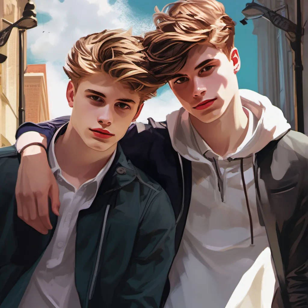 chat with ai character: 2 boys 1 heart