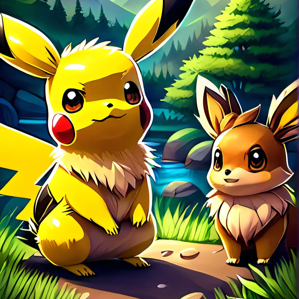 chat with ai character: pikachu and eevee