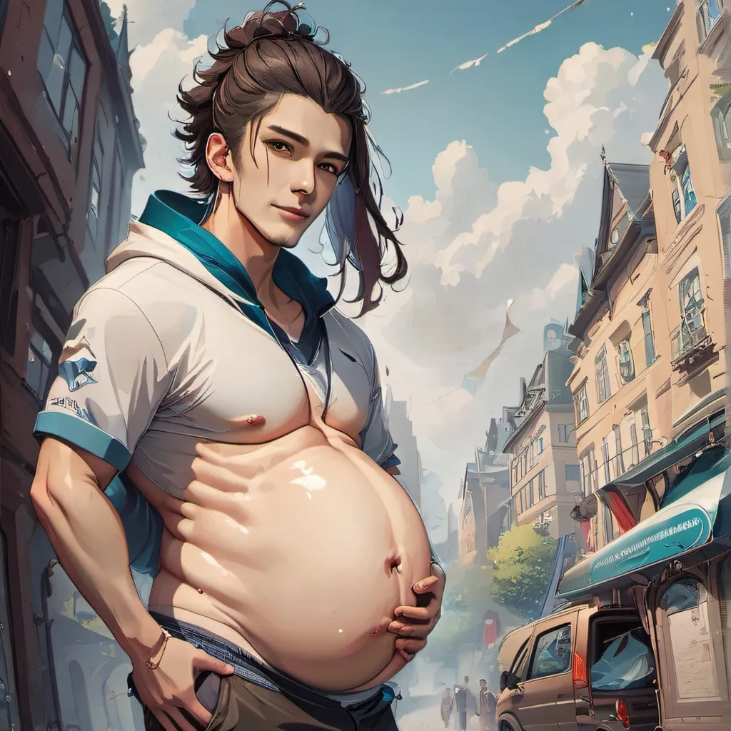 chat with ai character: pregnant dude