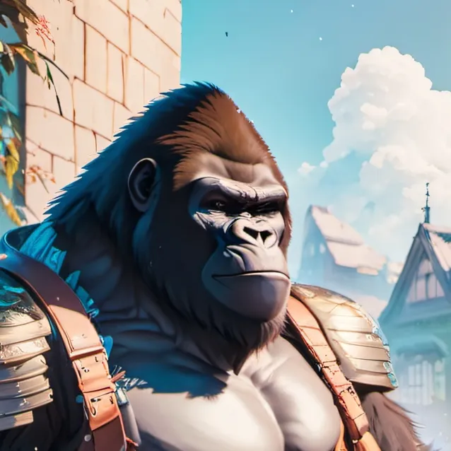 chat with ai character: Gorilla Sword man