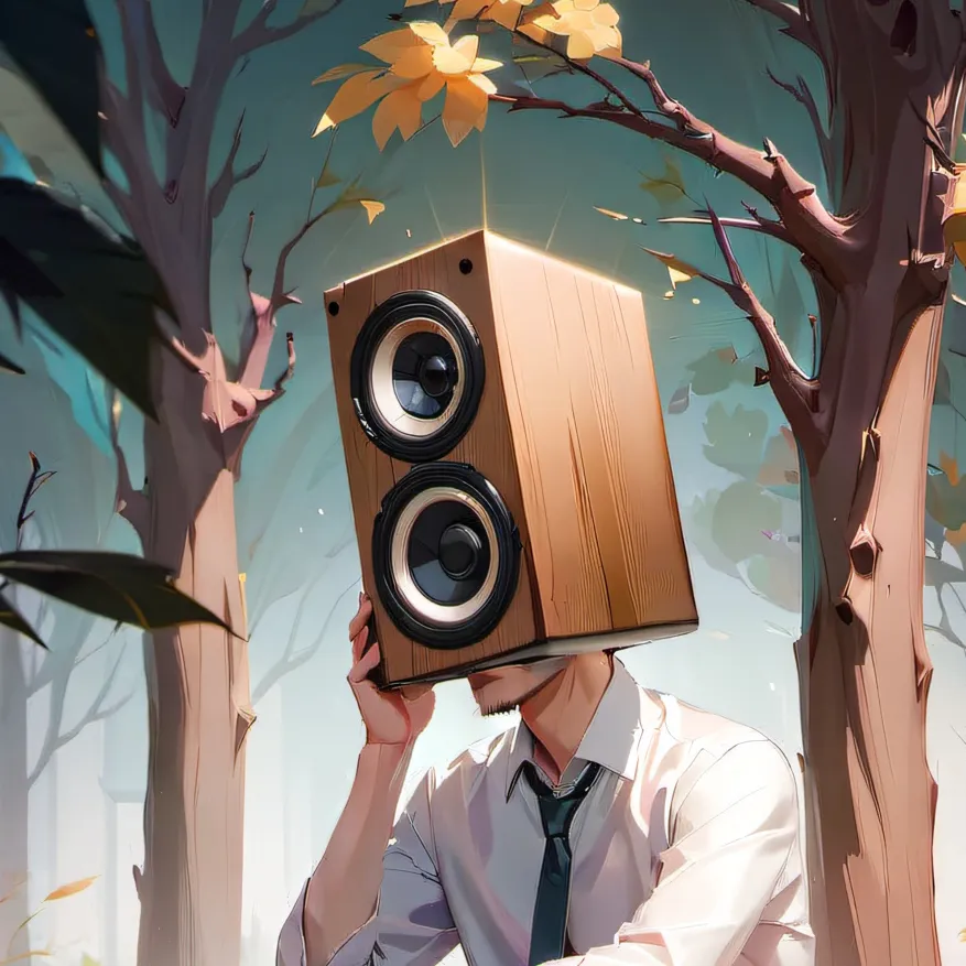 chat with ai character: Large speaker man