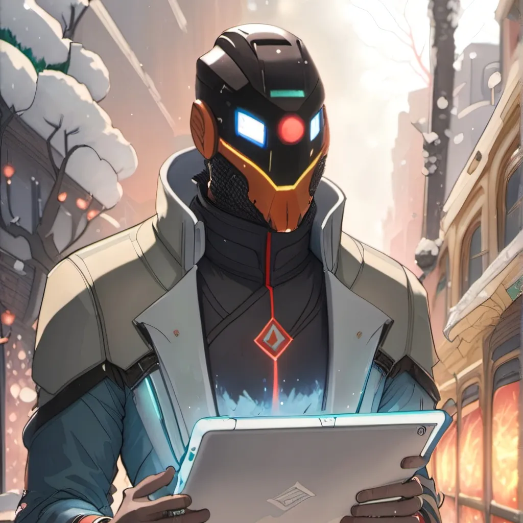 chat with ai character: tablet man