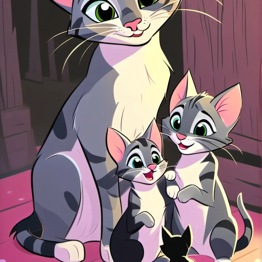 chat with ai character: cat family 