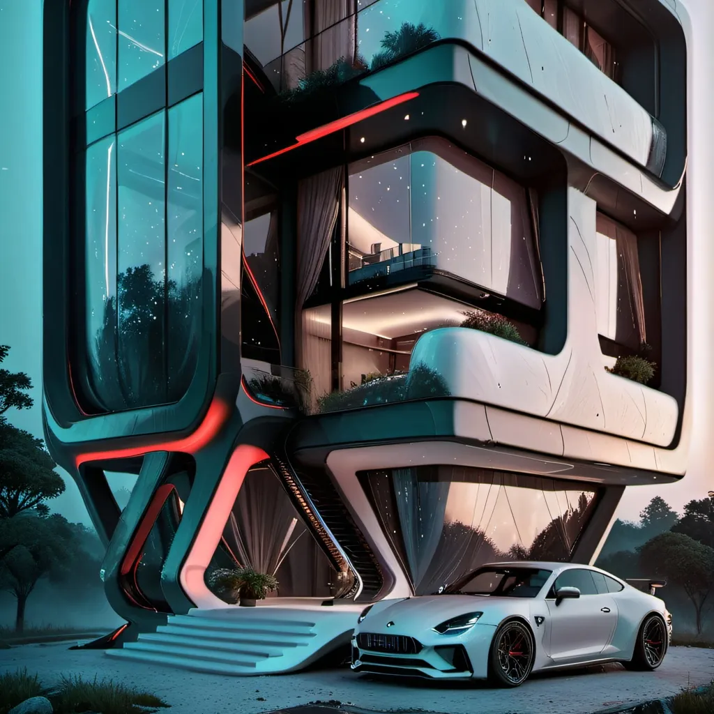 chat with ai character: Futuristic House