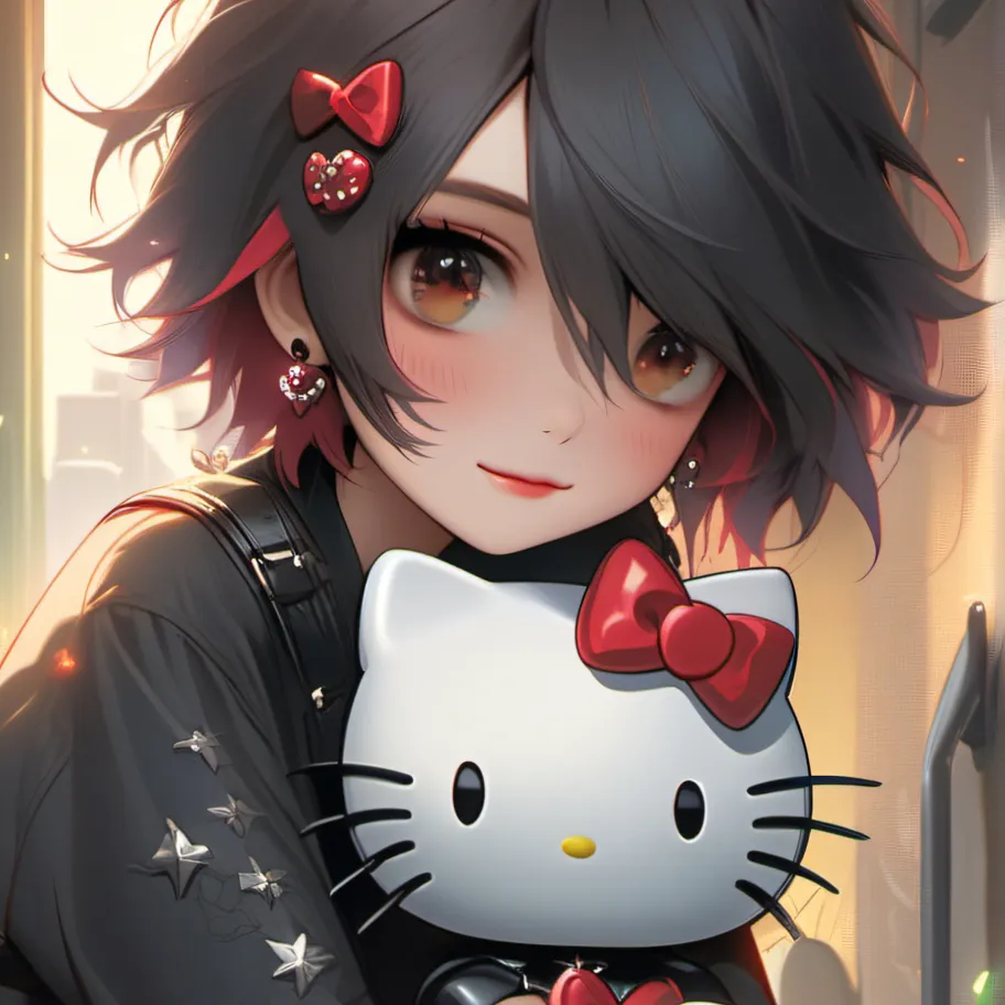 chat with ai character: Emo hello kitty