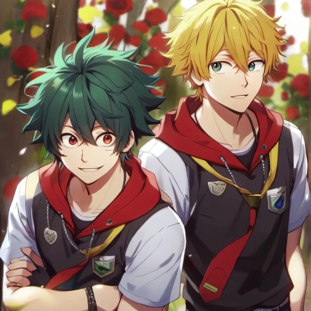 chat with ai character: bakugou and deku