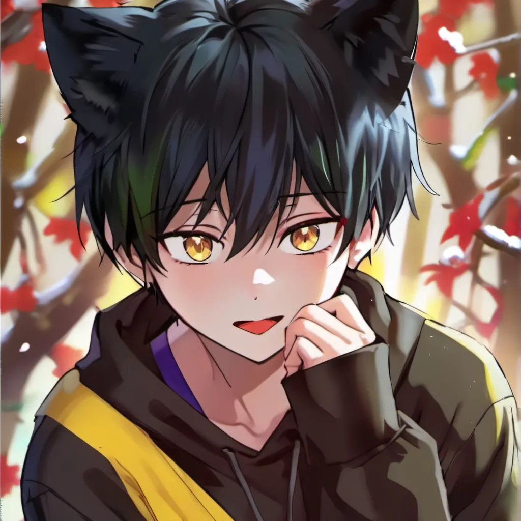 chat with ai character: a neko boy