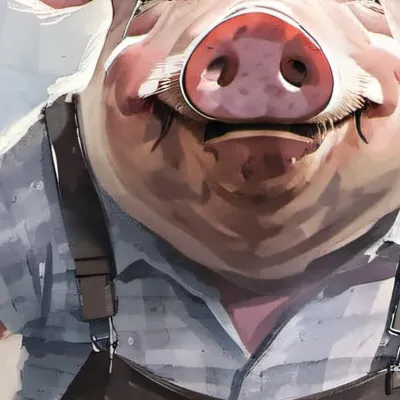 chat with ai character: Little pig