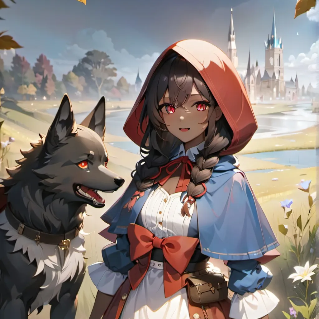 chat with ai character: Red riding hood. 