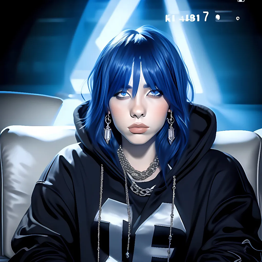 chat with ai character: Blue hair Billie