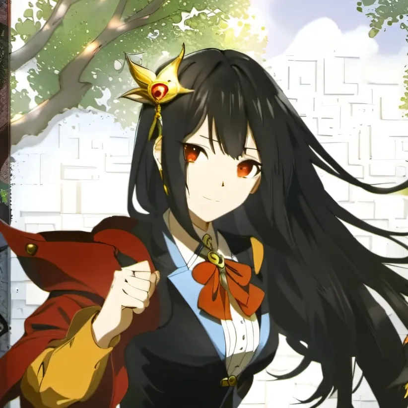 chat with ai character: Black hair chick