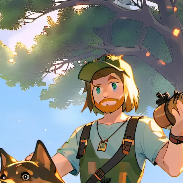 chat with ai character: Steve and his wolf