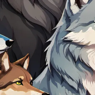 chat with ai character: 5 wolfs in a zoo