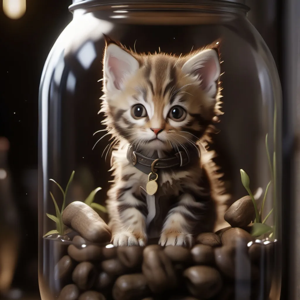 chat with ai character: Kitten in A jar