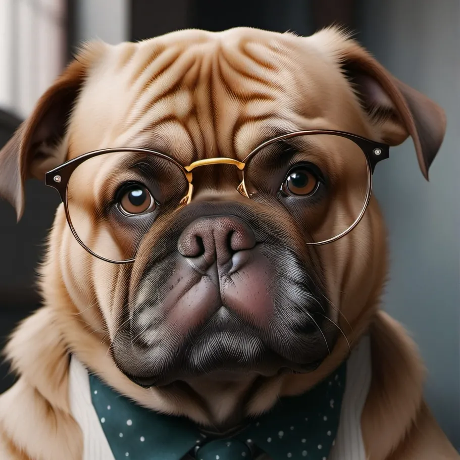 chat with ai character: Nerd dog